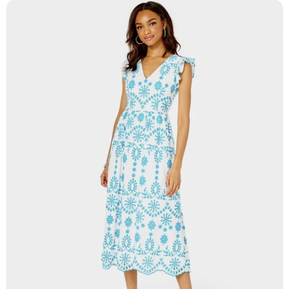 Worn 1x for Easter Lilly Pulitzer lillyanne midi eyelet dress